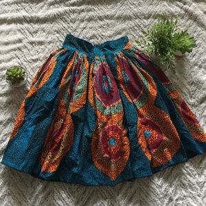 OFUUR African Inspired Skirt with Pockets Size XS